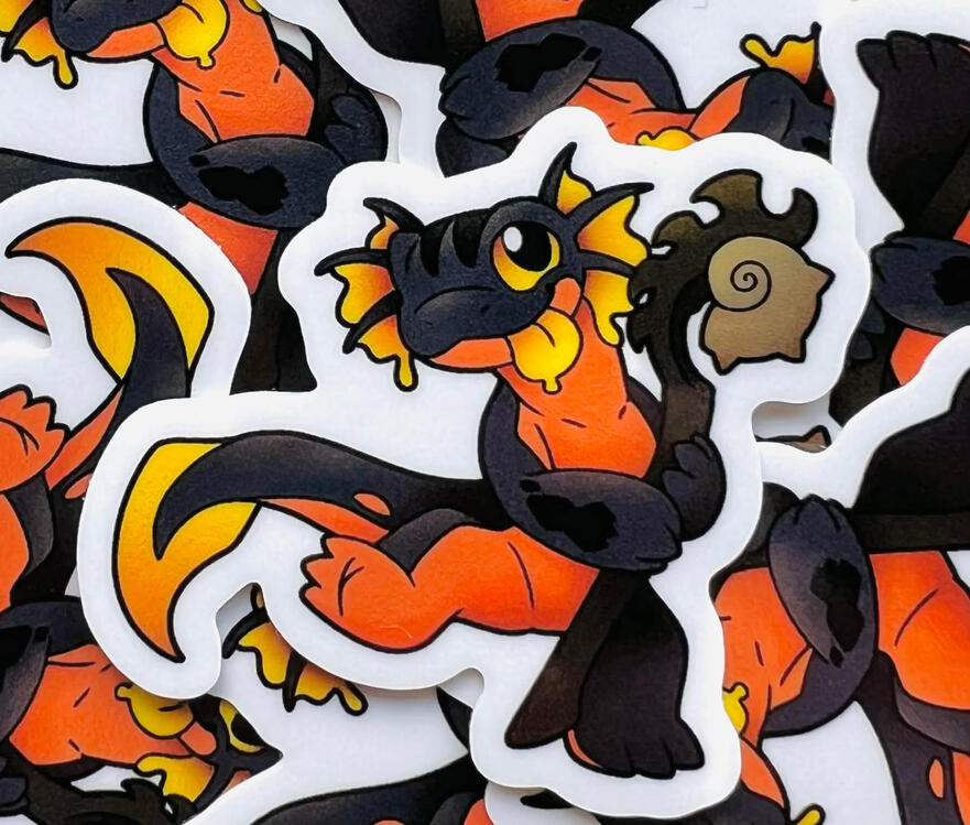Sticker Samples of The Pyromancer (Sunderfolk)