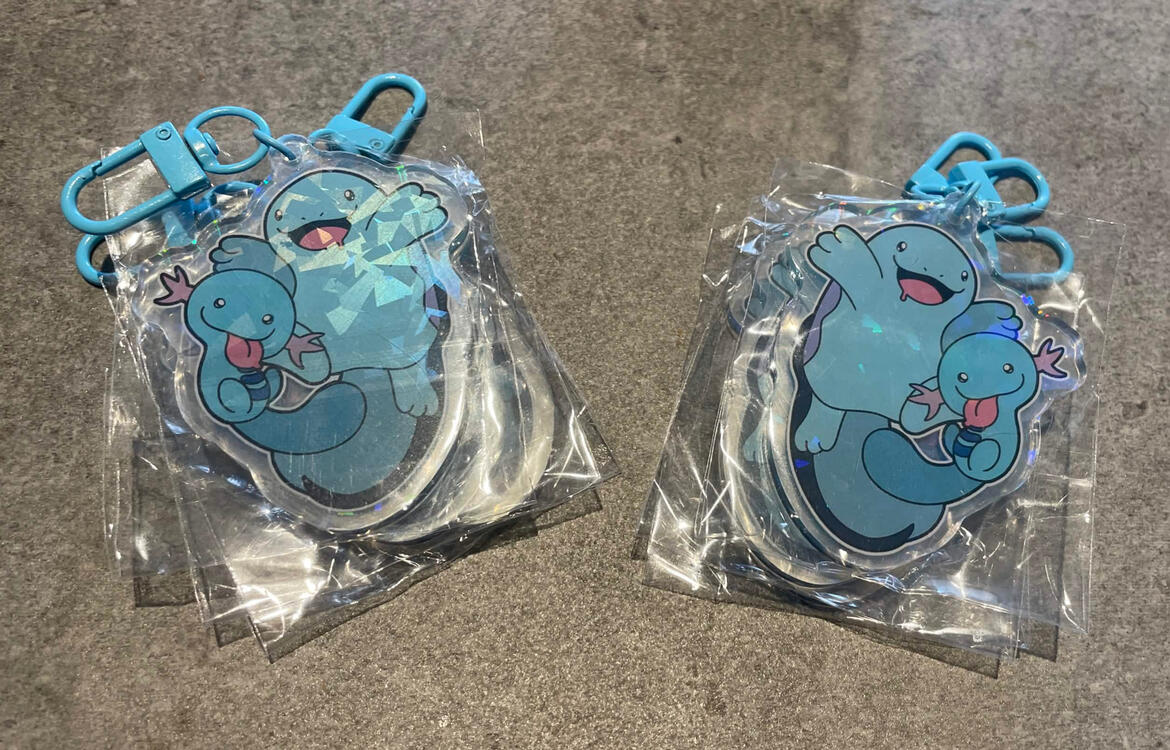 Quagsire (Pokemon) Keychains, Fresh From Shipping